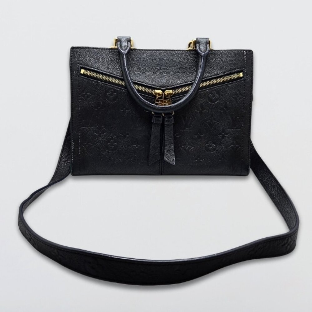 Louis Vuitton Sully PM Handbag/Crossbody Empreinte Leather Monogram Canvas Navy - Picture 3 of 17
